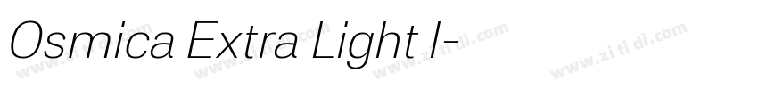 Osmica Extra Light I字体转换